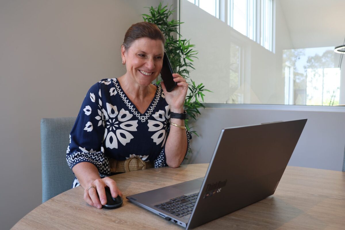 Mardi from Good Cremations helping a family over the phone